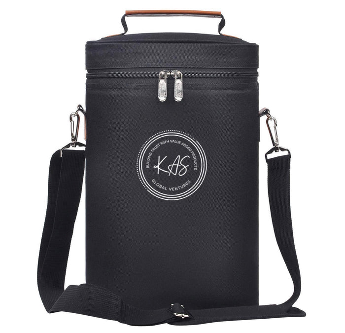 Wine Carrier Tote Bag - Insulated Tote Bag Cooler Carrier with Shoulder Strap with Corkscrew Storage