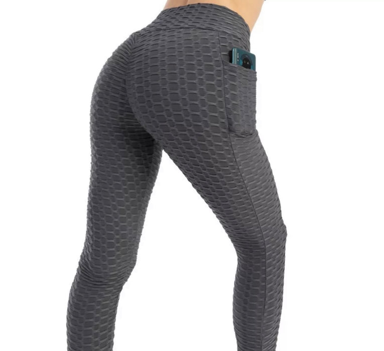 Women's Ruched Butt Lifting Yoga Legging with Side Pockets