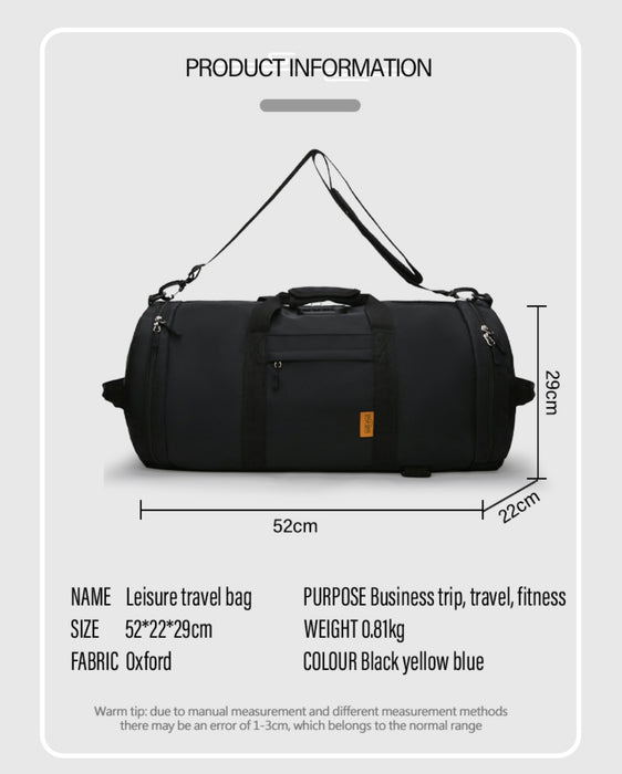 Duffle Backpack Travel  Gym Bag with RFID & Security Lock - Available in 3 Colors