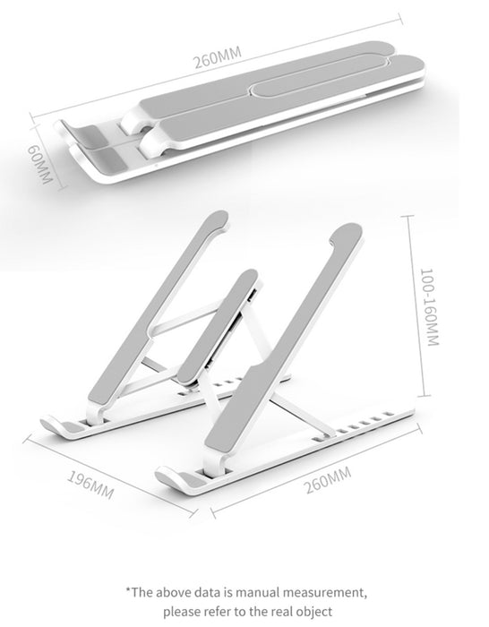 Laptop Stand- 3 colors - Supports Up to 17-inch Screen, Six Level Adjustment, Foldable and Portable! Ready and on the go.