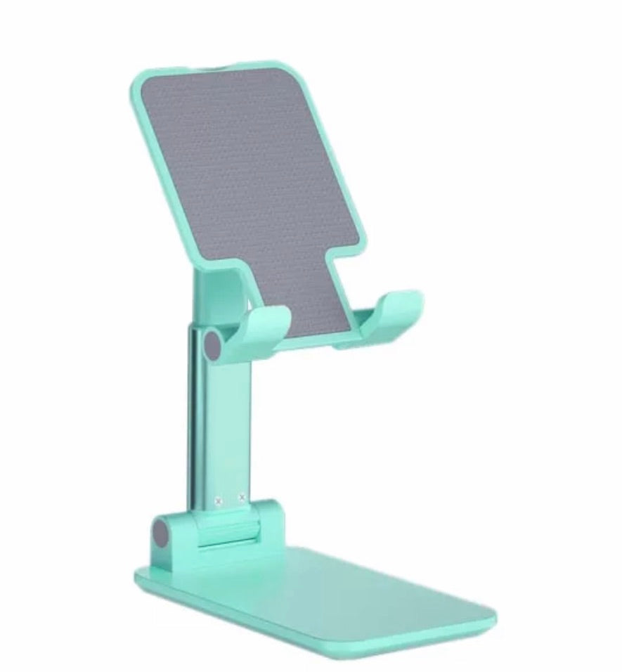 Phone/Tablet Holder Telescopic Cradle with Adjustable Base - Cyan color option is unique color option and irresistible for those with matching accessories!