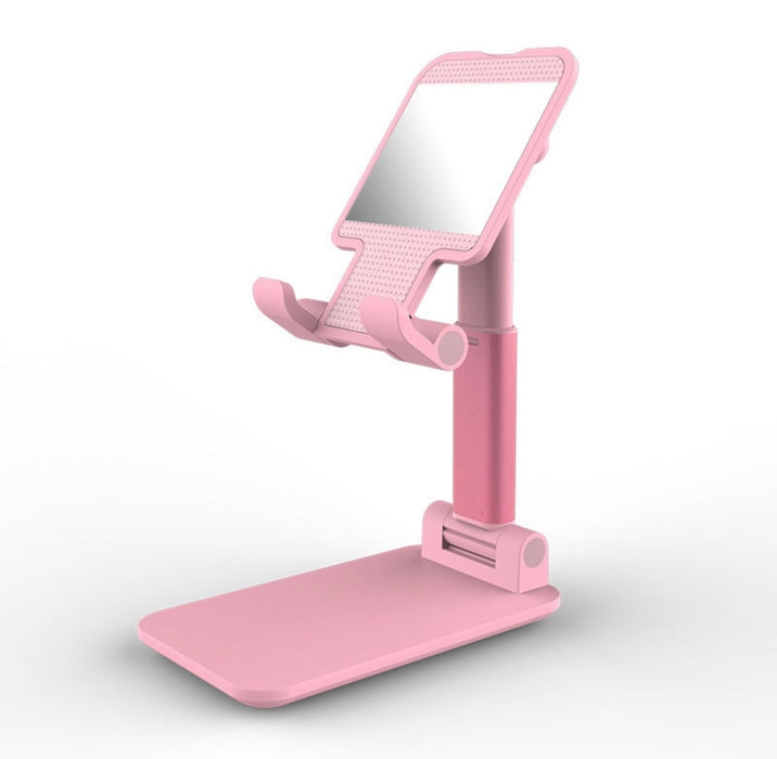 Phone/Tablet Holder Telescopic Cradle with Adjustable Base - Pink color option has mirror.